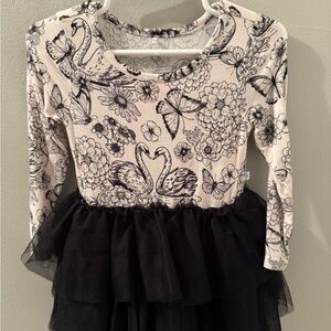 Posh Peanut Black and White Floral Dress